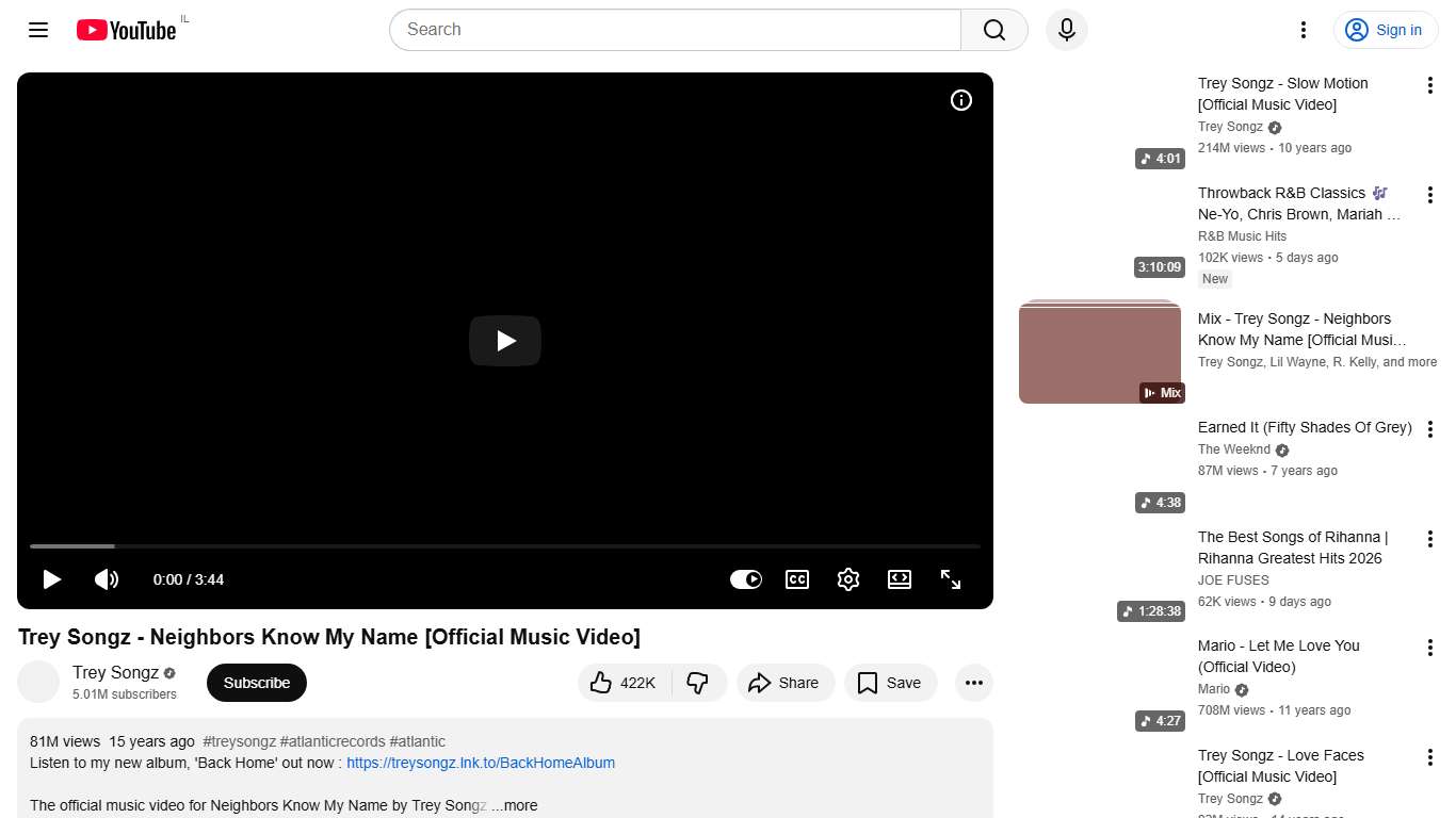 Trey Songz - Neighbors Know My Name [Official Music Video] - YouTube